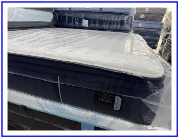 King Size Stearns & Foster Lakeridge Pillow Mattress & Box Bed