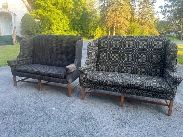 Wingback Loveseats-Pair