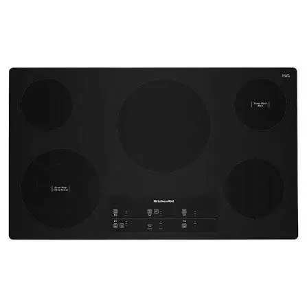 KitchenAid 36-in Glass Top 5 burners Electric Cooktop Black (Warranty)