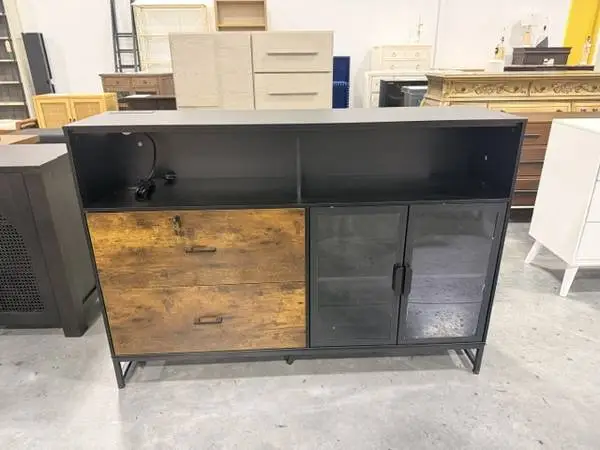 59 LED File Cabinet 2 Drawer Filing Cabinets Legal/Letter/A4 Black