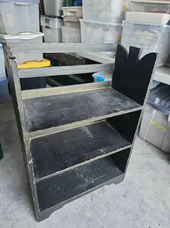 Vintage wooden bookshelf