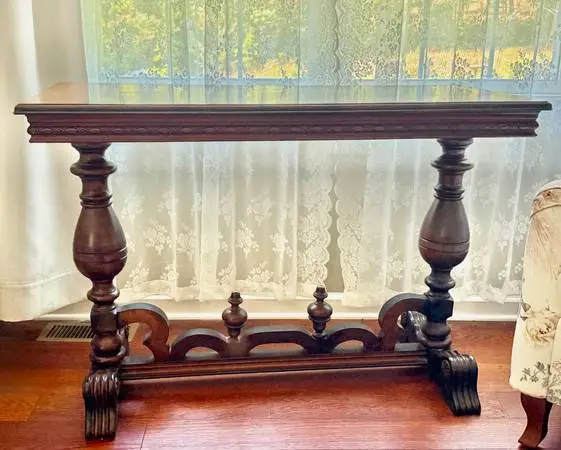 Jacobean Carved Console Sofa Buffet Table