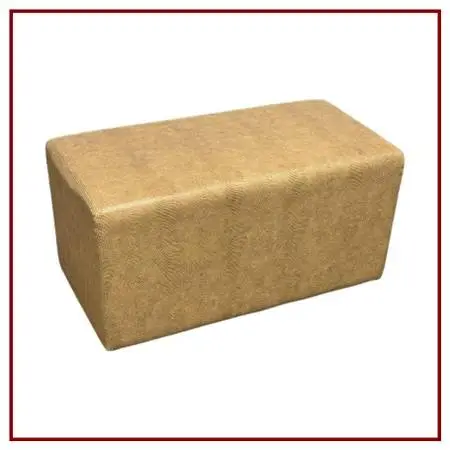 Contemporary Reptile Embossed Leather Ottoman