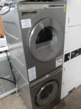 ★Asko 24 gray stackable front load washer and dryer set