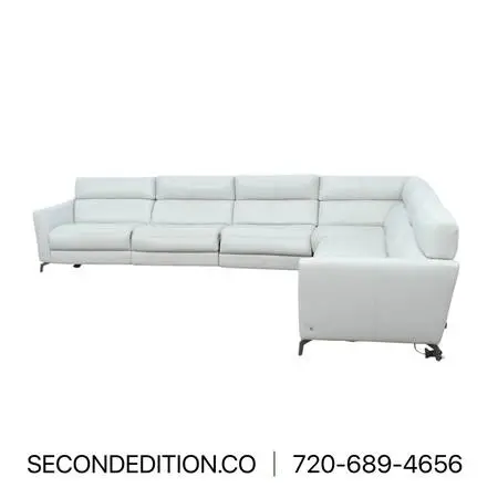 Natuzzi Italia Leather Power Reclining Sectional Sofa (Was 13000)