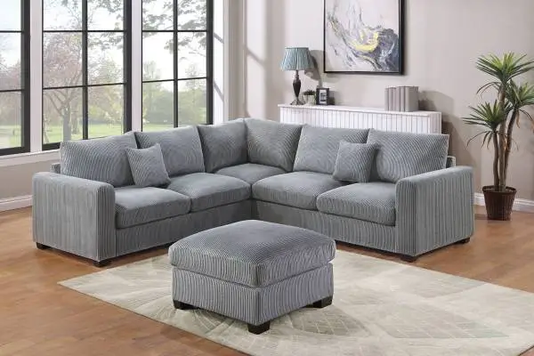 New Avenue Sectional & Storage Ottoman