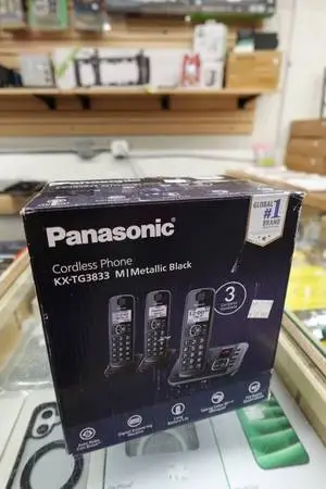 Panasonic 3-Handset Cordless Phone System w/Answering Machine