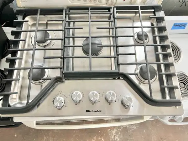 KitchenAid KCGS350ESS Gas Cooktop Stainless Steel 5 Burner 30 Inch