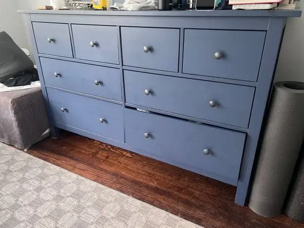 Blue Hemnes 8 drawer dresser