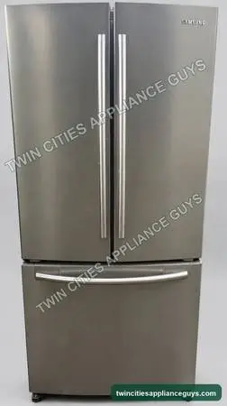 Samsung 20 Cu Ft Slim-Width French-Door Refrigerator — Stainless — $500