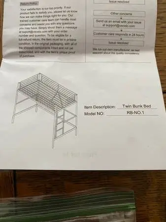 Twin Bunk Bed (metal)