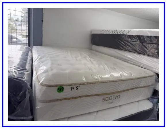 FULL SIZE SAATVA CLASSIC MATTRESS & BOX SPRING BED SET