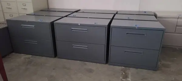 Charcoal Colored Lateral Files