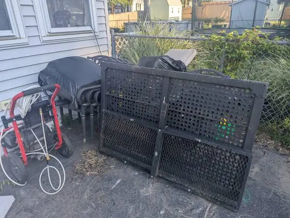 Steel patio set