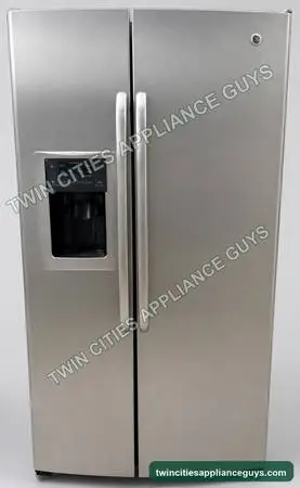 GE 25.4 Cu Ft Side-by-Side Refrigerator with Ice & Water — Stainless — $300