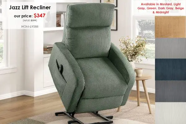 NEW IN BOX! Jazz Power Lift Recliner in 6 Different Colors