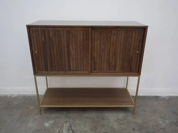 Joybird Elsa Bar in Walnut & Gold