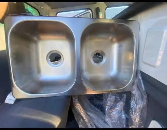 Stainless Steel RV Sink – 27” x 16” x 7” Double Bowl – $25