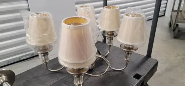 Chandelier + 6 Matching Lamp Sconches