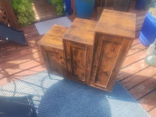 Brand new wooden three levels cabinets