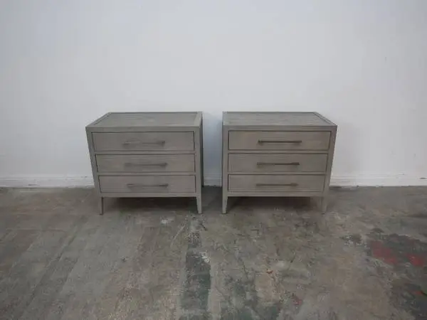 Restoration Hardware French Contemporary Closed Nightstand Set of 2 $