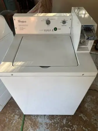 Coin operated commercial washer and dryer