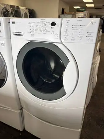 Front Load KenmoreWasher on Pedestal