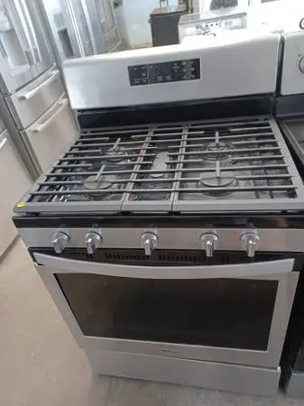 WHIRLPOOL gas stove stainless steel