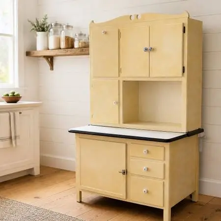 PENDING PICK UP >> Antique Kitchen Hoosier style Bakers Cabinet
