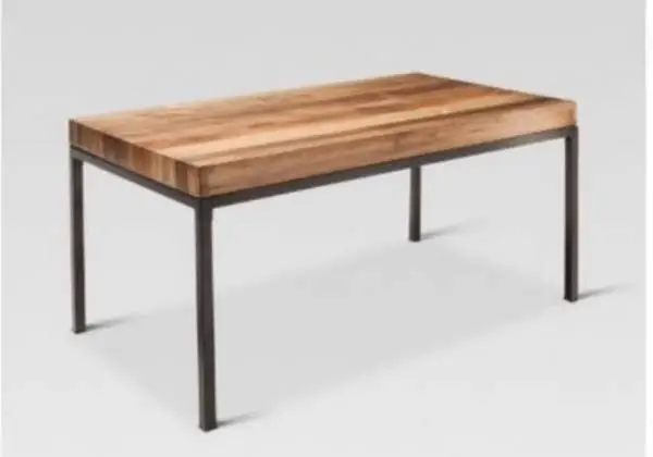 Hernwood Mixed Material Coffee Table - Brown - Threshold