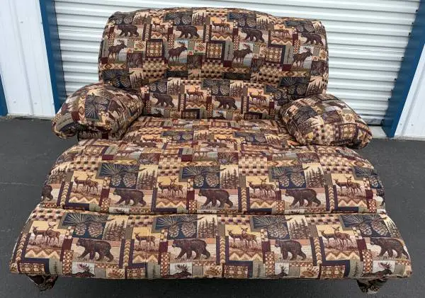 Lane 4 Wildlife Upholstered Oversized Recliner Chair/Small Loveseat
