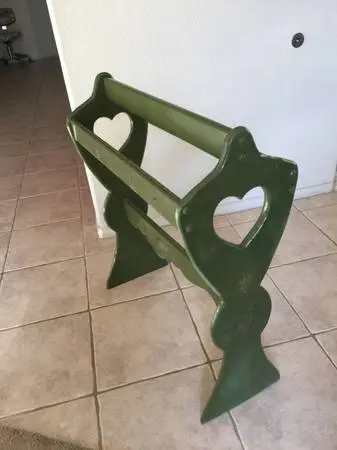 Vintage wooden Quilt Rack /Vanity.