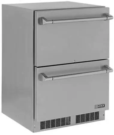 *Open Box* Lynx 24” Undercounter Double Drawer Refrigerator-Stainless Steel