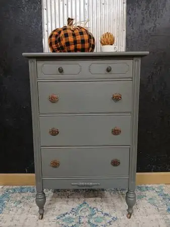 Cute Redesigned Vintage Green Dresser