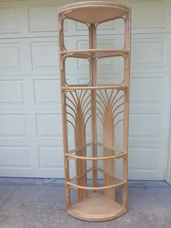 FROM LEADERS CORNER RATTAN ETAGERE, DISPLAY UNIT / SHELVING