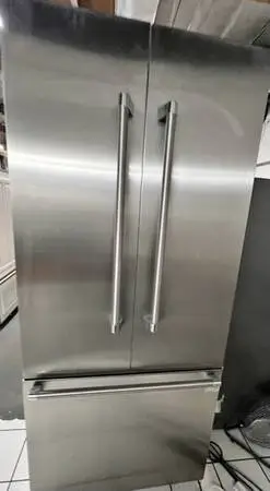 Thermador Stainless 36” Wide 3-Door Fridge/Viking Dual Fuel Range 36”