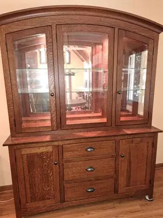 Mission-style Amish Hutch - Olde Century Mission