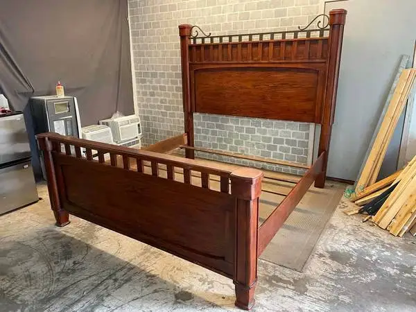Mission Style Wood King Size Bed Frame
