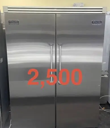 Viking 60” set Freezer and Fridge Stainless Steel