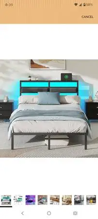 LAD lights & CHARGING FULL BED(black)