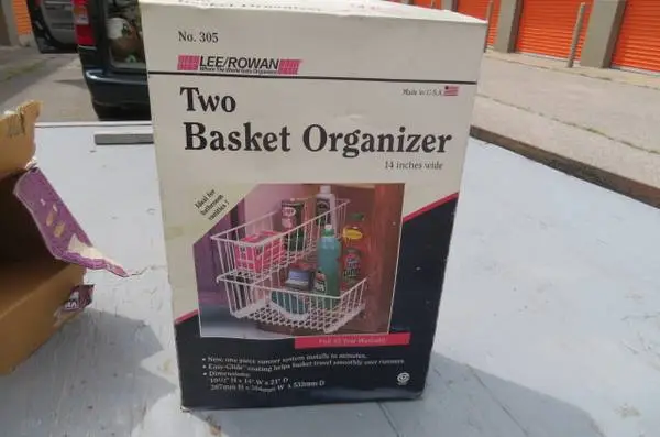 TWO-BASKET CABINET ORGANIZER - FOR KITCHEN OR BATH - BRAND NEW