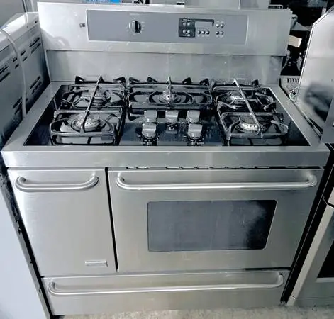 Kenmore Elite Dual Fuel Gas Range Convection Oven Stainless 40 Inch