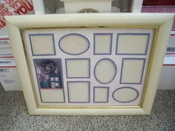 Off-White Wood COLLAGE Picture Frame ~ 24 by 20 ~ 11 Openings