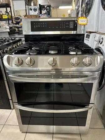 LG 5 Burner Stainless Steel Double-oven Gas range stove LIKE NEW!!!
