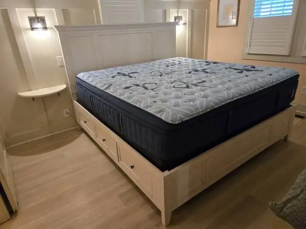 King Storage Bed, King Mattress & Adjustable Base For Sale