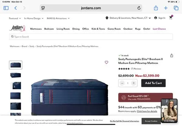 *Sealy*Mattresses-Elite BRENHAM II-“16”inch Pillowtop-Queen/King