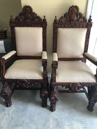 Mahogany Hand Carved Chairs