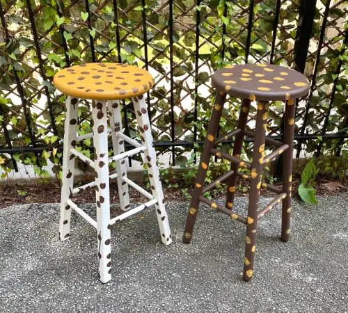 Set of 2 wood bar stools 29” tall