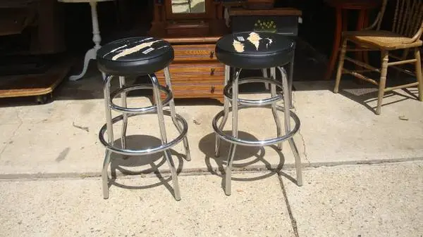 pair of chrome base bar stool top are bad chrome is good pair