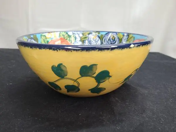 Handcrafted Lesal Ceramics Flower Bowl